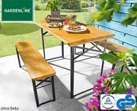 Aldi S&uuml;d  GARDENLINE&reg;Bierzeltgarnitur, 3-teilig