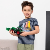 NKD  Kinder-Jungen-T-Shirt mit Streifen und Erdm&auml;nnchen-Frontaufdruck