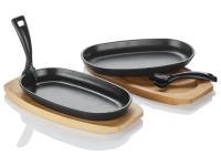Lidl Ernesto&reg; ERNESTO&reg; Gusseisen-Servierpf&auml;nnchen, mit Untersetzern, 2er-Set