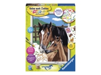 Lidl Ravensburger Ravensburger Malen nach Zahlen &raquo;Pferd mit Fohlen&laquo;