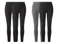 Lidl Esmara&reg; esmara&reg; Damen Leggings, 2 St&uuml;ck, mit Baumwolle
