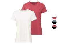 Lidl Esmara&reg; esmara&reg; Damen T-Shirts, 2 St&uuml;ck, figurbetont aus Stretchjersey