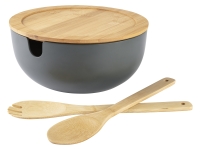 Lidl Ernesto&reg; ERNESTO&reg; Salatsch&uuml;ssel-Set, mit Bambus-Deckel, 4-teilig