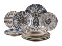 Lidl M&Auml;ser M&Auml;SER Teller-Set &raquo;Iberico Blue&laquo;, 12-teilig, 4 Designs