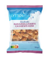 Aldi S&uuml;d  LYTTOS Karamellisierte N&uuml;sse 120 g Cashews
