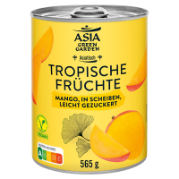 Aldi S&uuml;d  ASIA GREEN GARDEN Asia Obst 580 ml, Mango Scheiben