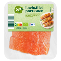 Aldi S&uuml;d  BIO Bio-Lachsportionen 600 g