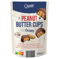 Aldi S&uuml;d  CHOCEUR Peanut Butter Cups 126 g, Crispy