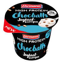 Aldi S&uuml;d  EHRMANN High Protein Joghurt 200 g, Schoko Balls