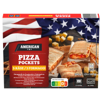 Aldi S&uuml;d  AMERICAN Pizza Pockets 360 g, 3-Cheese