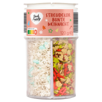 Aldi S&uuml;d  BACK FAMILY Backdekor 4-fach-Streuer, bunte Weihnacht