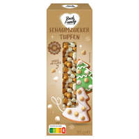 Aldi S&uuml;d  BACK FAMILY Baiser Tupfen 30 g, gold, wei&szlig;