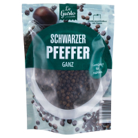 Aldi S&uuml;d  LEGUSTO Gew&uuml;rze im Nachf&uuml;llbeutel 130 g, Pfeffer, schwarz, ganz
