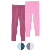 Aldi S&uuml;d  LILY & DAN Kleinkinder-Leggings gerippt Soft Touch, 2er-Pack