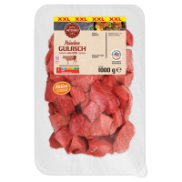 Aldi S&uuml;d  Rind Gulasch XXL 1 kg