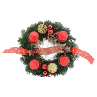 Aldi S&uuml;d  GARDENLINE Adventskranz 40 cm, rot-gold
