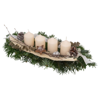 Aldi S&uuml;d  GARDENLINE, Adventsschiffchen gro&szlig; 40 cm, rosa