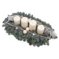 Aldi S&uuml;d  GARDENLINE Adventsschiffchen gro&szlig; 40 cm, wei&szlig;