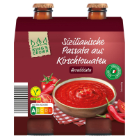 Aldi S&uuml;d  KINGS CROWN Kirschtomatenpassata 2 x 330 g, Arrabiata