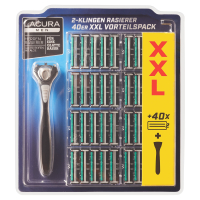 Aldi S&uuml;d  LACURA FOR MEN 2-Klingen Rasierer 40 Stk.