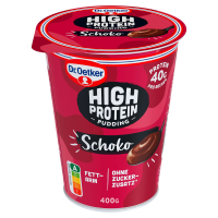 Aldi S&uuml;d  DR. OETKER High Protein Pudding 400 g, Schokolade