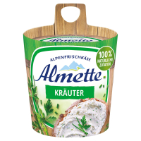 Aldi S&uuml;d  ALMETTE Frischk&auml;se Fass 150 g, Kr&auml;uter