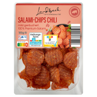 Aldi S&uuml;d  LANDBECK Salami Chips 100 g, Chili