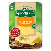Aldi S&uuml;d  KERRYGOLD K&auml;sescheiben XXL 230 g, Cheddar Butterk&auml;se