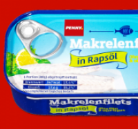 Penny  PENNY Makrelenfilets in Raps&ouml;l oder Tomatenso&szlig;e