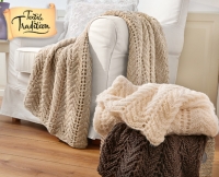 Aldi S&uuml;d  TEXTILE TRADITION Strickplaid in Ajour-Optik