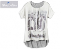 Aldi S&uuml;d  BLUE MOTION&reg;Shirt, Materialmix grey & white