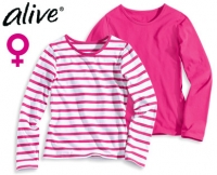 Aldi S&uuml;d  ALIVE&reg;Kinder-Basic-Langarmshirts, 2 St&uuml;ck
