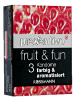 Rossmann Preventivo Preventivo fruit < fun - farbig < aromatisierte Kondome
