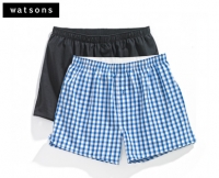 Aldi S&uuml;d  WATSONS&reg;Herren- oder Teenager-Boxershorts, gewebt, 2 St&uuml;ck