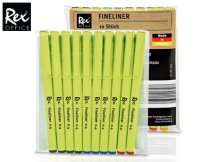 Aldi S&uuml;d  REX&reg; OFFICE Fineliner, 10 St&uuml;ck