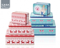 Aldi S&uuml;d  CASA Deco Weihnachtsdosen-Set, 3-teilig