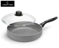Aldi S&uuml;d  CROFTON&reg;Bratpfanne mit Glasdeckel, &Oslash; ca. 28 cm