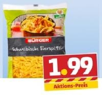 Penny  B&Uuml;RGER Eiersp&auml;tzle o.Kartoffel-Schupfnudeln