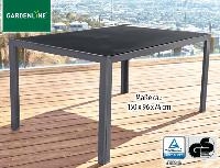 Aldi S&uuml;d Gardenline Aluminium Glastisch