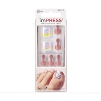 Rossmann Kiss imPRESS Press-on Pedicure selbstklebende Fu&szlig;n&auml;gel - Honey Bee