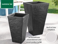 Aldi S&uuml;d Gardenline Fiberglas Pflanzgef&auml;&szlig;e,