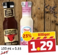 Penny  MIRACEL WHIP oder BULLS EYE Grillsaucen