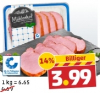 Penny  M&Uuml;HLENHOF Frischer Kasseler-Minutenlachs