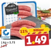 Penny  M&Uuml;HLENHOF Frische grobe Bratwurst