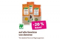 Denns  - 20 % Rabatt auf alle Gew&uuml;rze von dennree