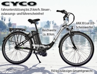Aldi S&uuml;d Cyco Alu-Elektro-Fahrrad, 71 cm 28" PEDELEC&sup1;