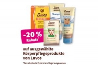 Denns  -20% Rabatt auf ausgew&auml;hlte K&ouml;rperpflegeprodukte von Luvos