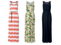 Lidl Esmara&reg; ESMARA&reg; Maxikleid Damen, mit Seitenschlitzen und Gummizug in der Tail